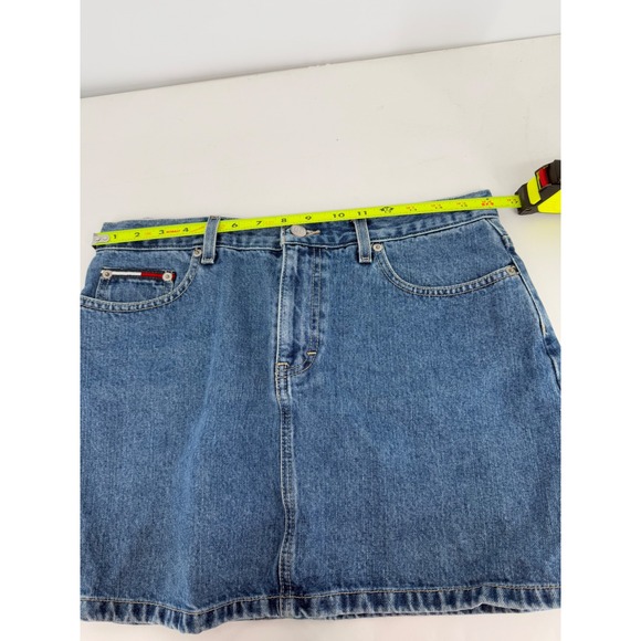 Tommy Hilfiger Vintage Women's Blue Denim Mini Skirt Size 11 Jean‎ Skirt - Picture 5 of 10